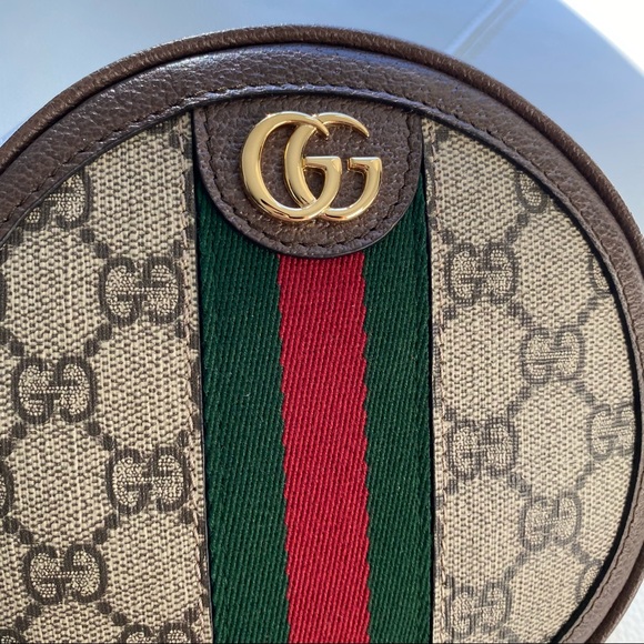 100% Authentic Gucci Ophidia mini GG round bag - Picture 12 of 15